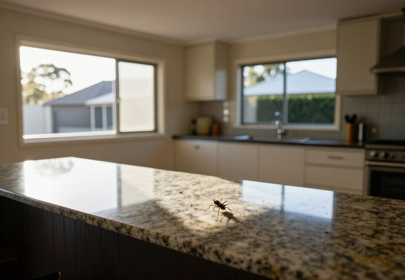 Clean Busby kitchen after ant treatment